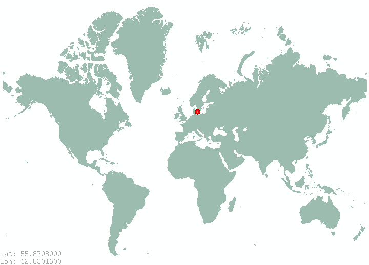 Landskrona in world map