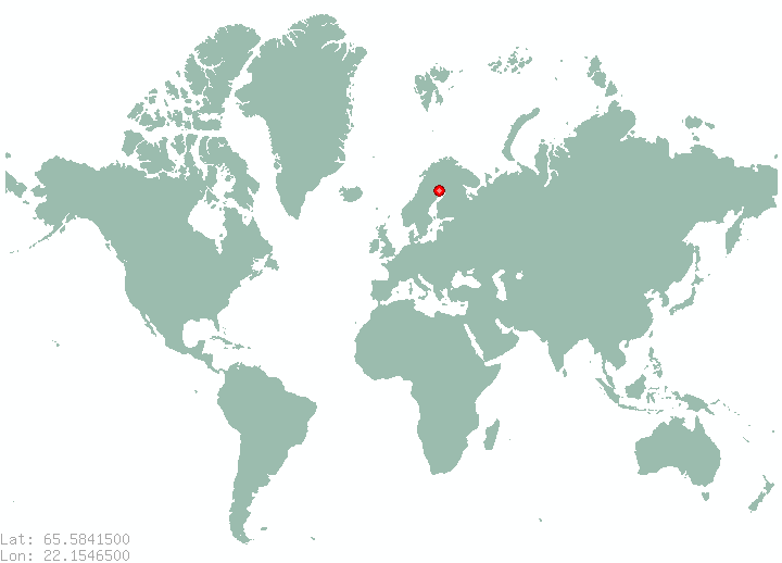 Lulea in world map